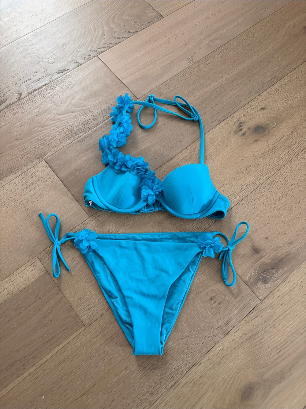 Blue Calzedonia Floral-Accent Bikini Set